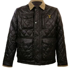 Yellowstone Official  Corduroy collar seven pocket button Up Puffer Jacket L